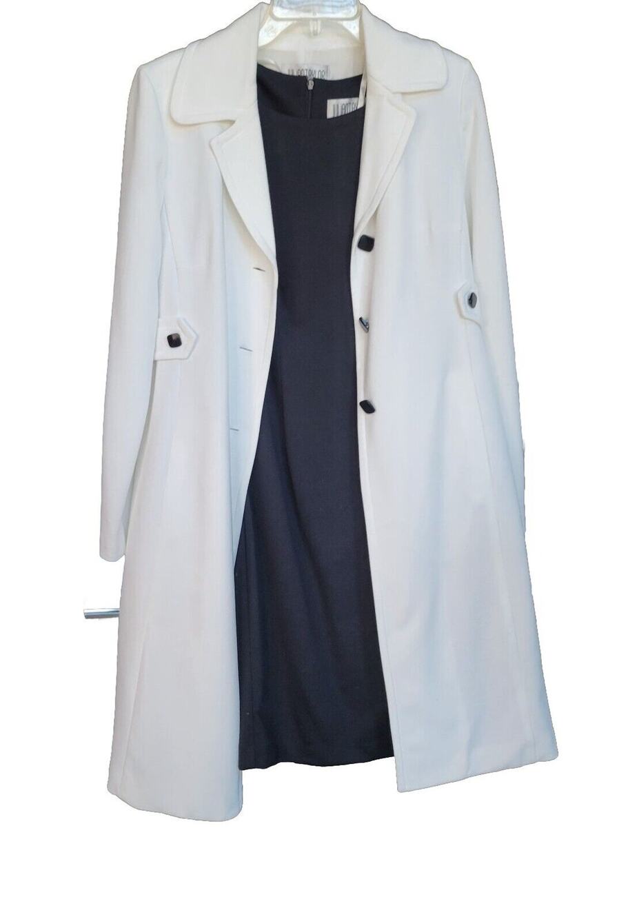 Julian Taylor Set of 2 Ivory Coat & Black Dress Size 8 Vintage NWT